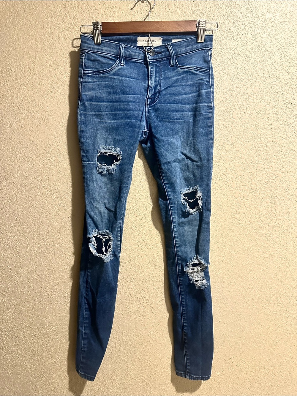 PacSun Super Stretch Distressed Skinny Jeans Women’s Size 23